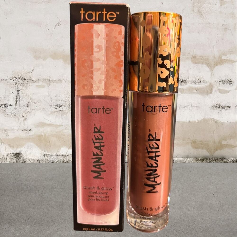 Tarte Maneater $29 MSRP Blush & Glow Cheek Plump in Raspberry NIB